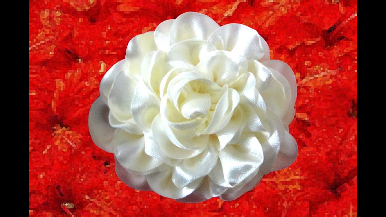 Moños para el cabello camelias en tela paso a paso