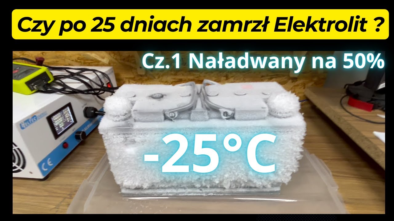 Akumulator zamrożony w bryłę lodu -25°C. Czy nadal będzie w stanie uruchomić samochód? S7E009