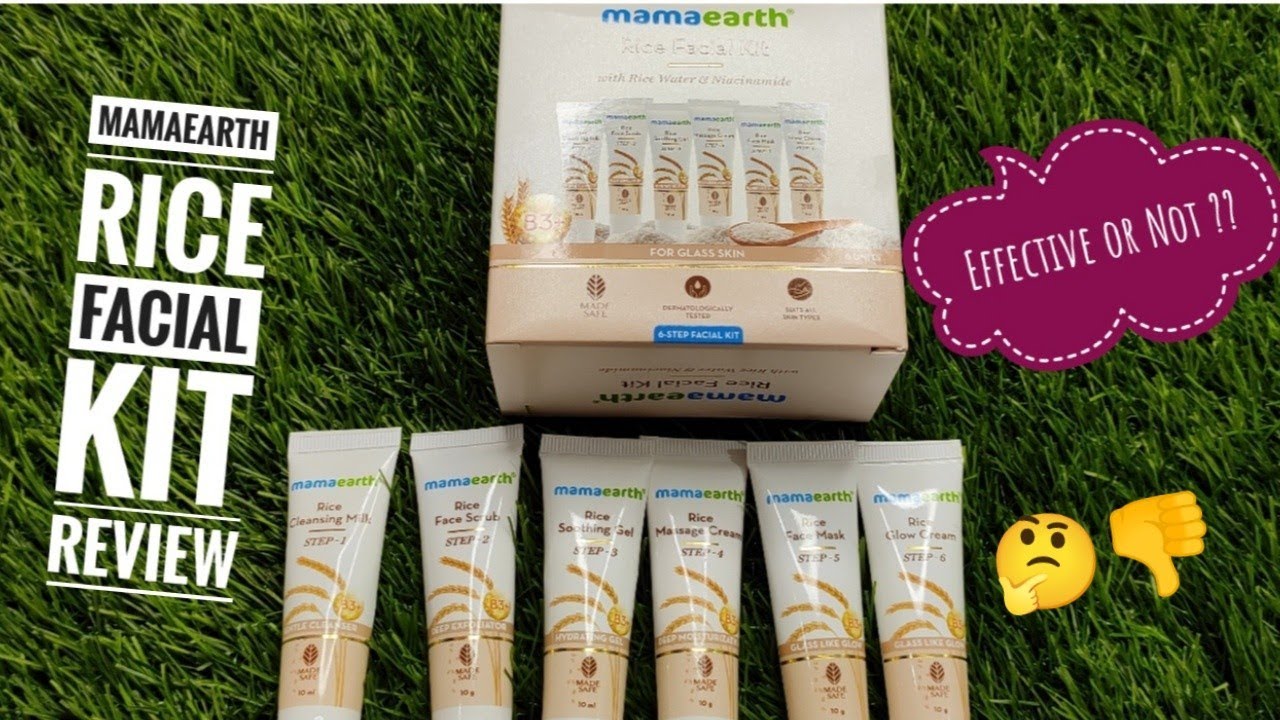 Glass Like Glow at Home|Mamaearth  Rice Facial Kit|Step by step Facial at home|Best Facial kit.