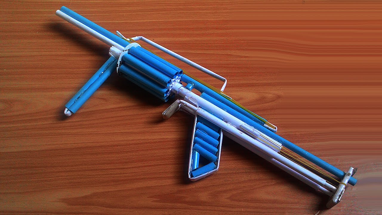How To Make a Paper Gun that Shoots 8 Bullets (with Trigger) - M32 Paper Gun