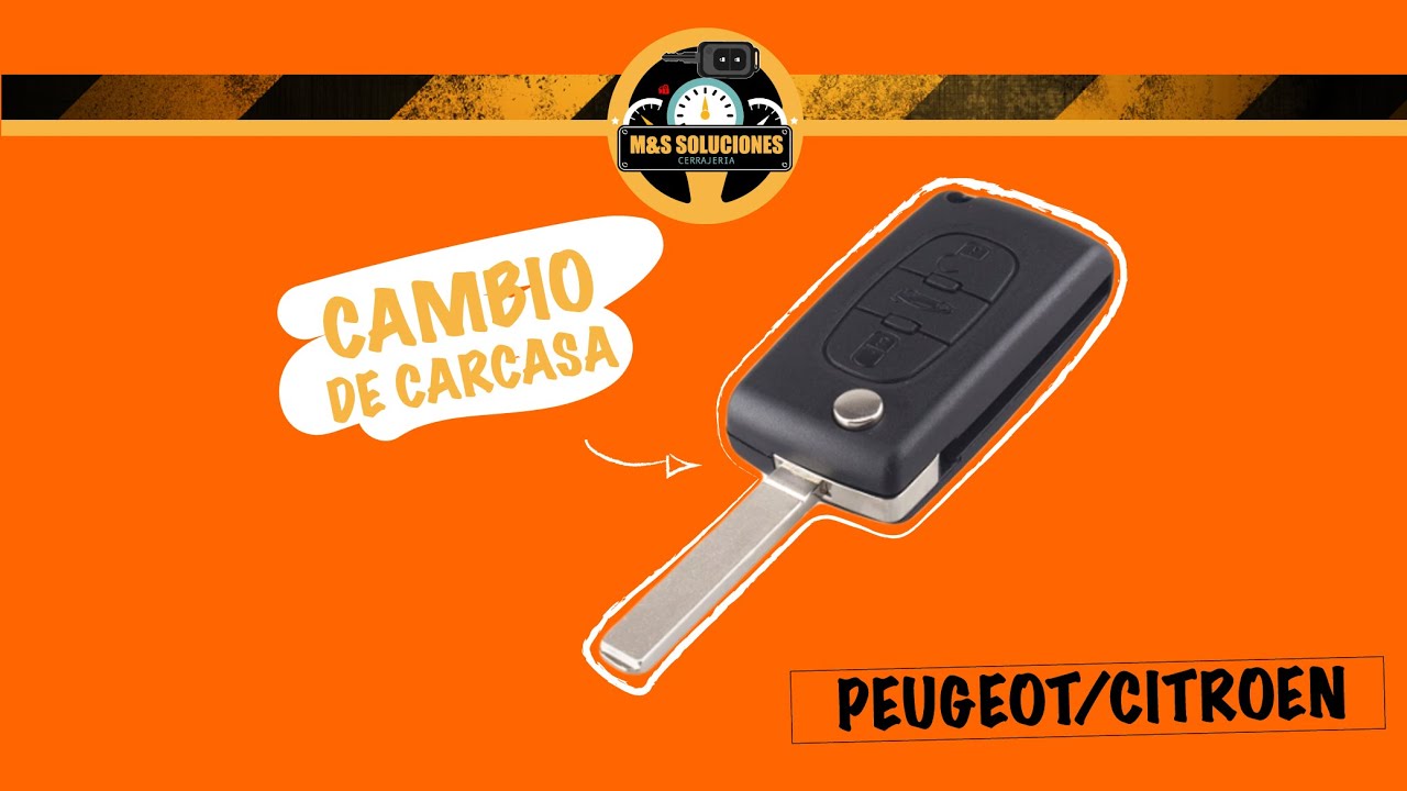 Cambio Carcasa Llave Peugeot Citroen Navaja  Cambio de Pulsadores / How to replace Car Key cover