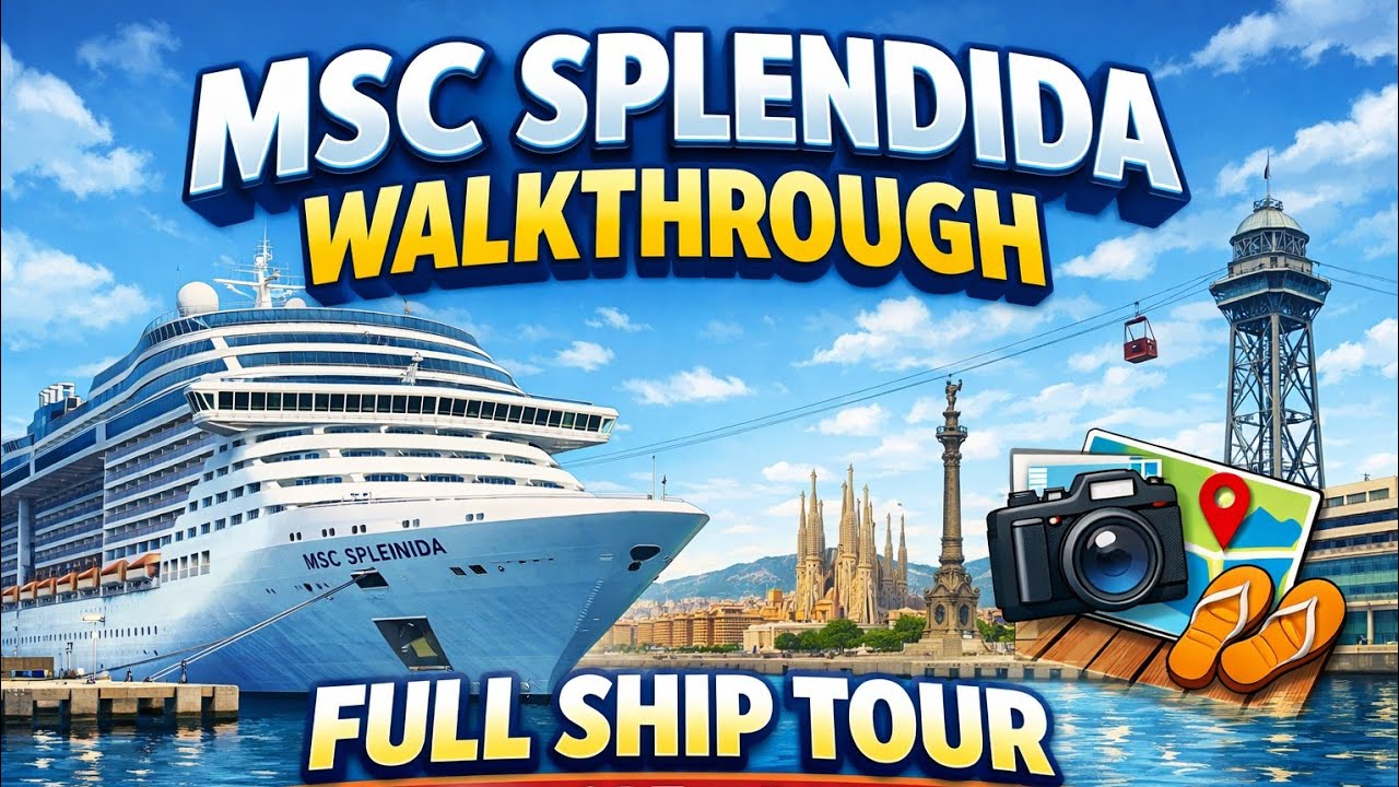 MSC Splendida Walkthrough | Full Ship Tour from the Port of Barcelona