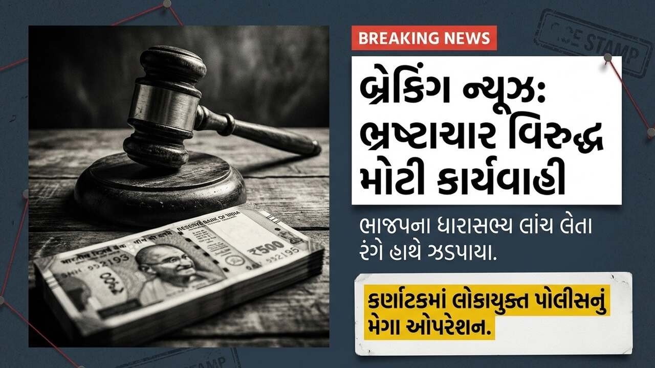 BJP MLA Chandru Lamani caught taking bribe in Karnataka | TV9Gujarati