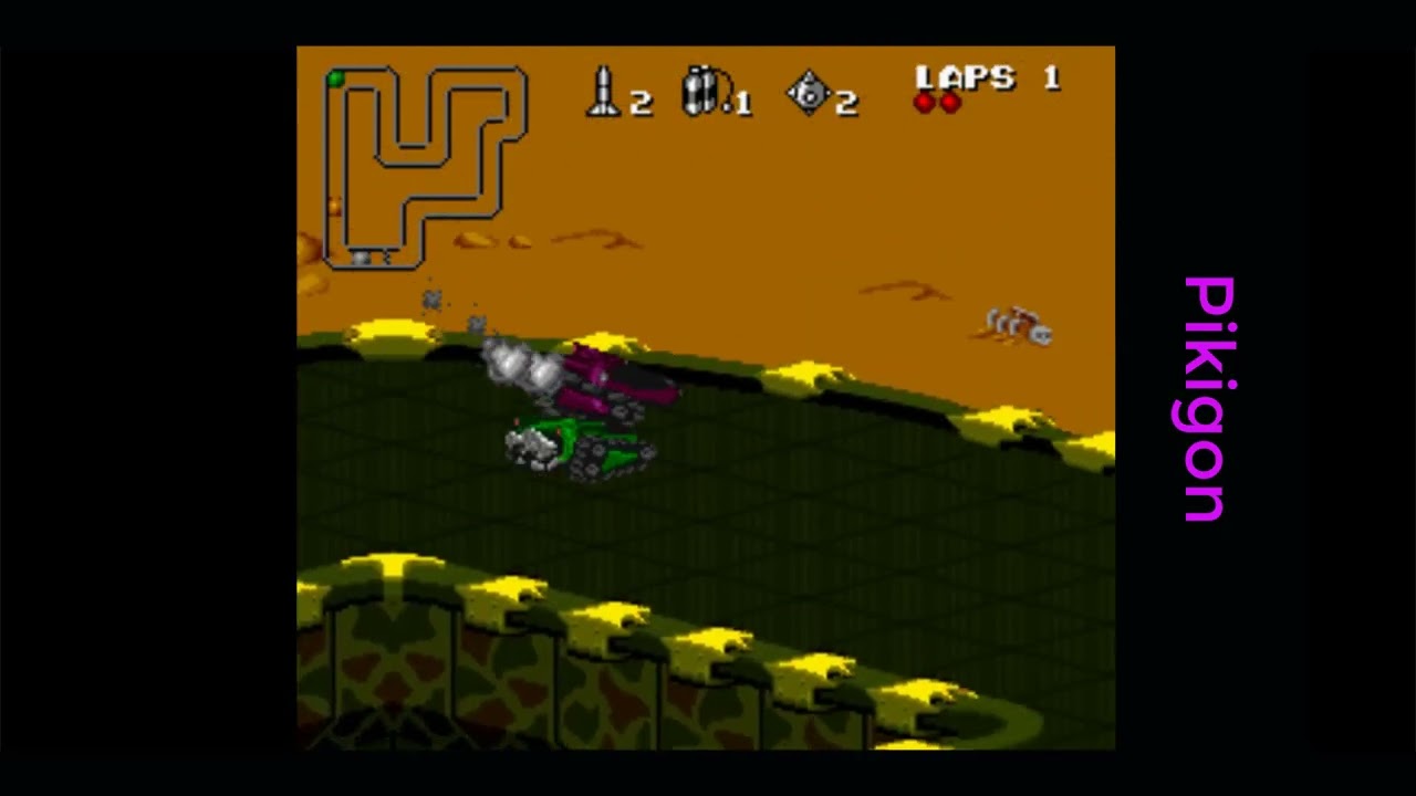 Rock n' Roll Racing walkthrough – New Mojave (B) (SNES game)