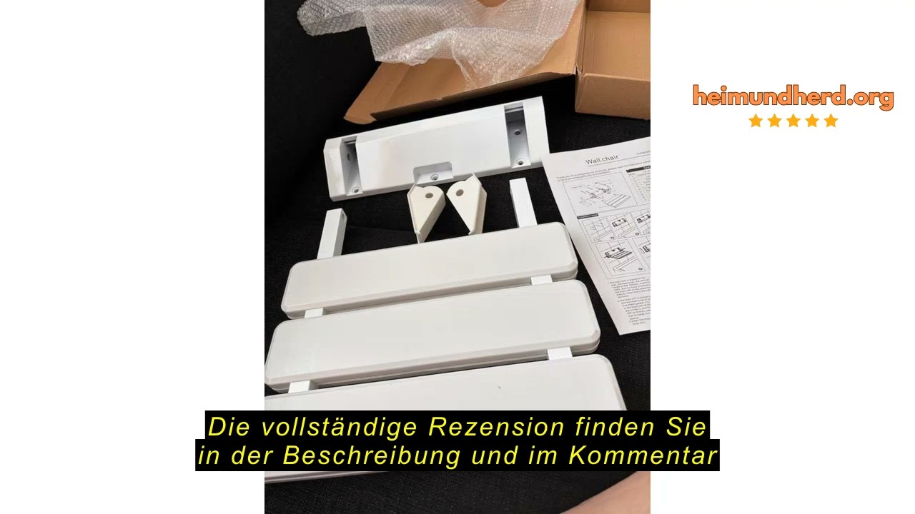Produktbewertung HUOLE Duschklappsitz f&uuml;r Wandmontage, bis 150 kg - Klappsitz Dusche hochklappbar f&uuml;
