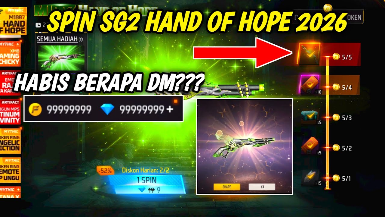 SPIN SG2 M1887 HAND OF HOPE,HABIS BERAPA DM SPIN SG2 LUMUT HAND OF HOPE 2026