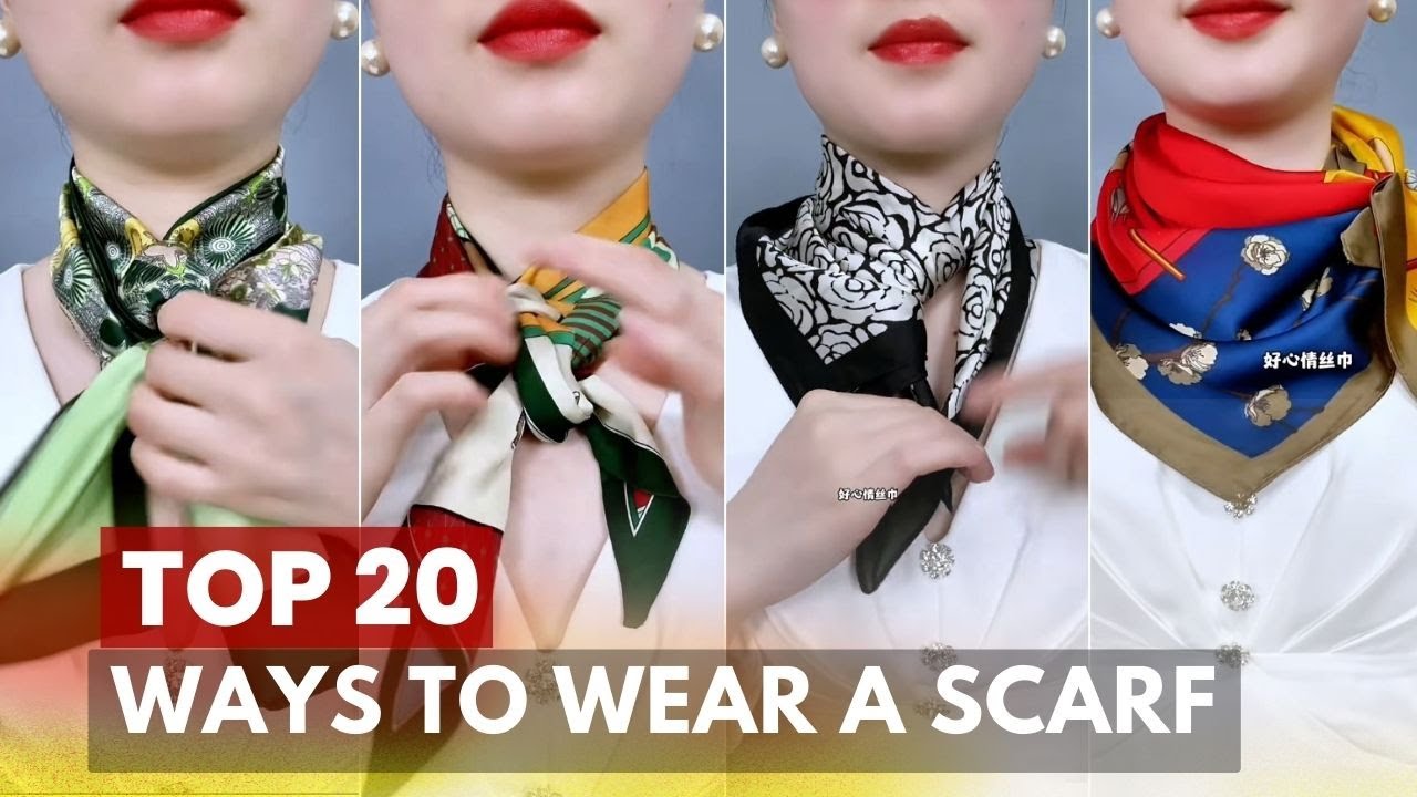 The 20 Most Popular Scarf Tie Methods | Stylish Headscarf | Wear Gilr's Necktie #scarftie #hijab