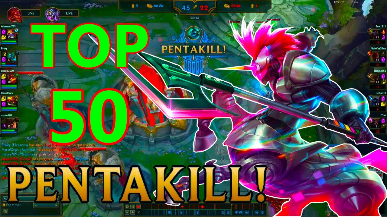 Top 50 Hecarim Pentakill | League Of Legends Mid