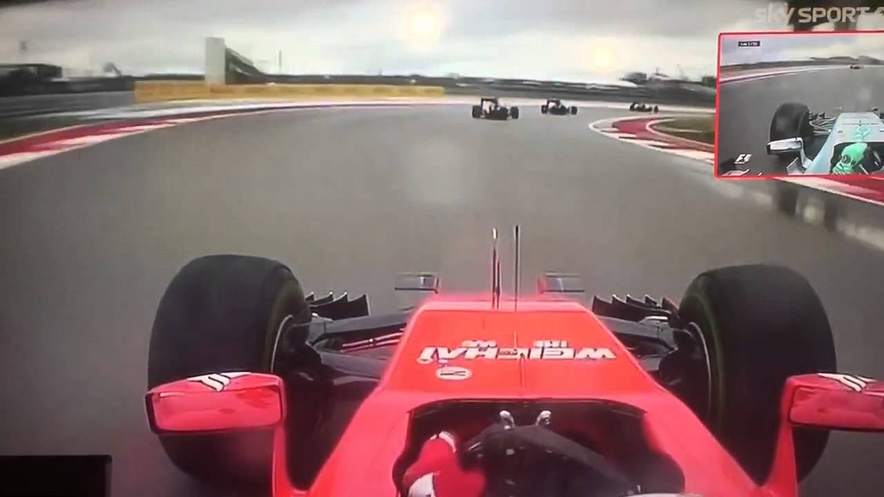 Start of Sebastian Vettel in USA GP (United States 2015). F1 Texas with Ferrari