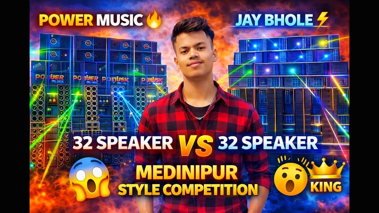 Power Music vs Jay Bhole 🔥 Kasati Mela Box Competition | 32 Speaker 🤯 Face To Face Competition 👑🏆