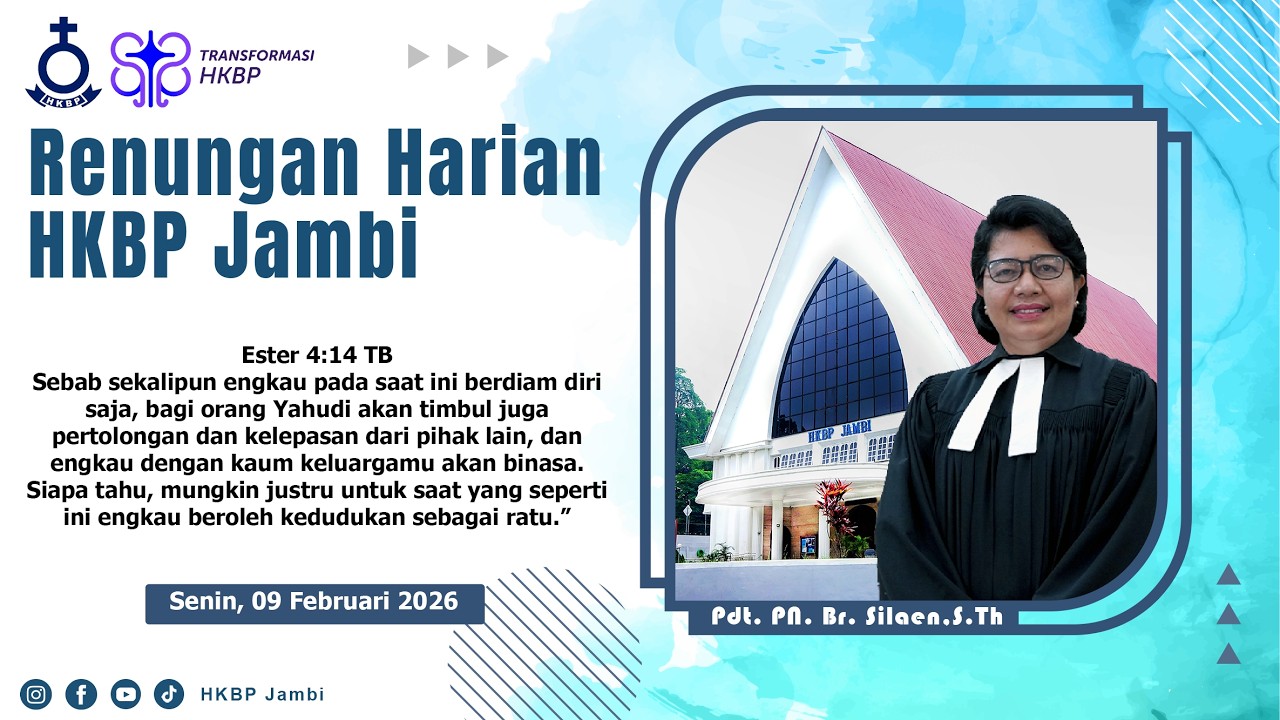 Renungan Harian HKBP Jambi, Senin 09 Februari 2026