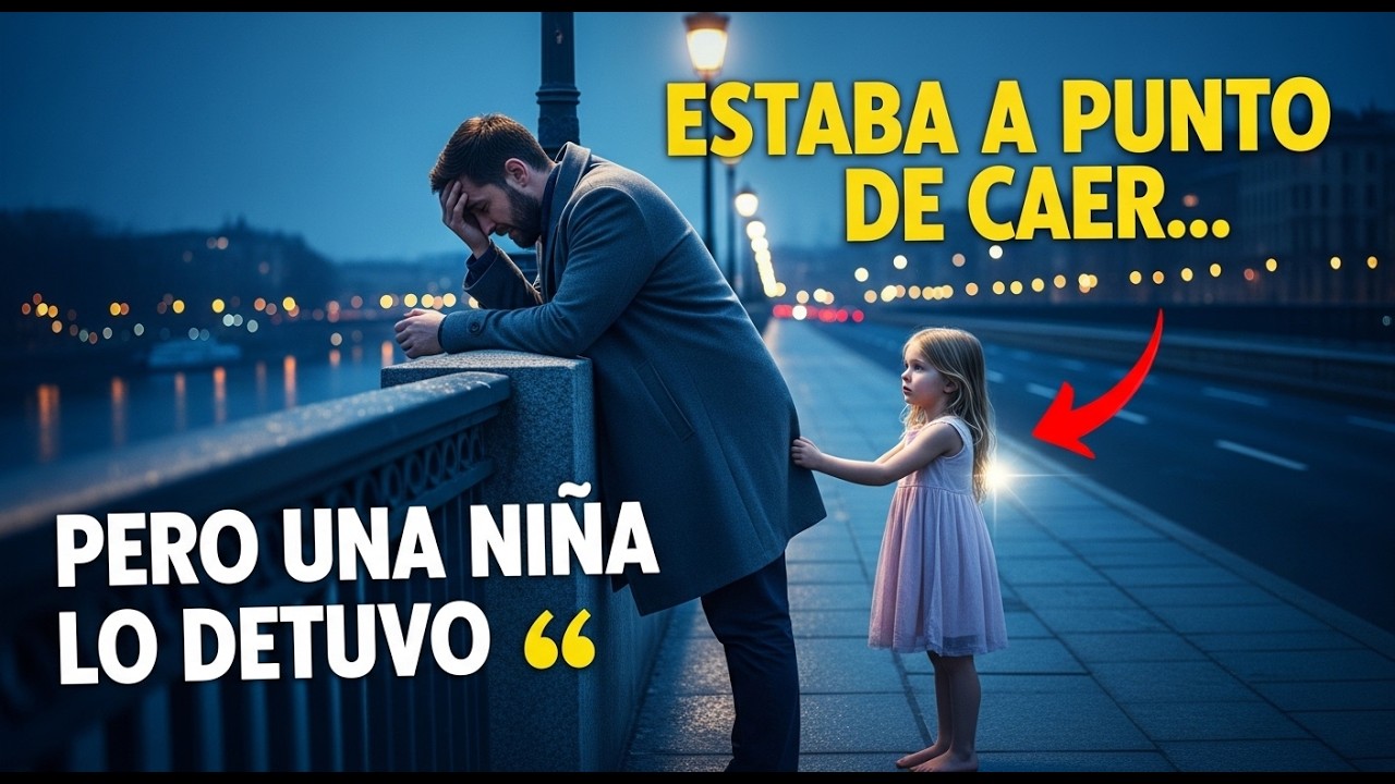 Iba a rendirse en el puente, hasta que una niña descalza le hizo una simple pregunta 😭💔