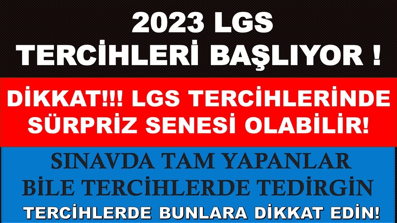 👉2023 LGS TERCİHLERİ BAŞLIYOR | YOLUN SONU HÜSRAN OLMASIN DİKKAT EDİLMESİ GEREKEN NOKTALAR #lgs2023