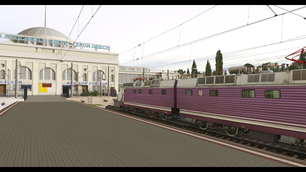 Trainz-22 маршрут Одесса-Колосовка таймлапс от Колосовки - до Одессы