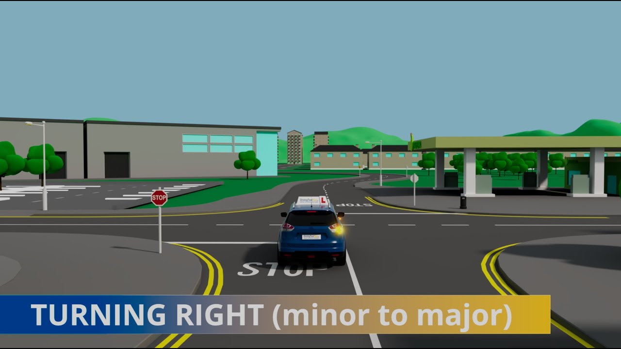 Driving Test Tips Turning Right Minor to major