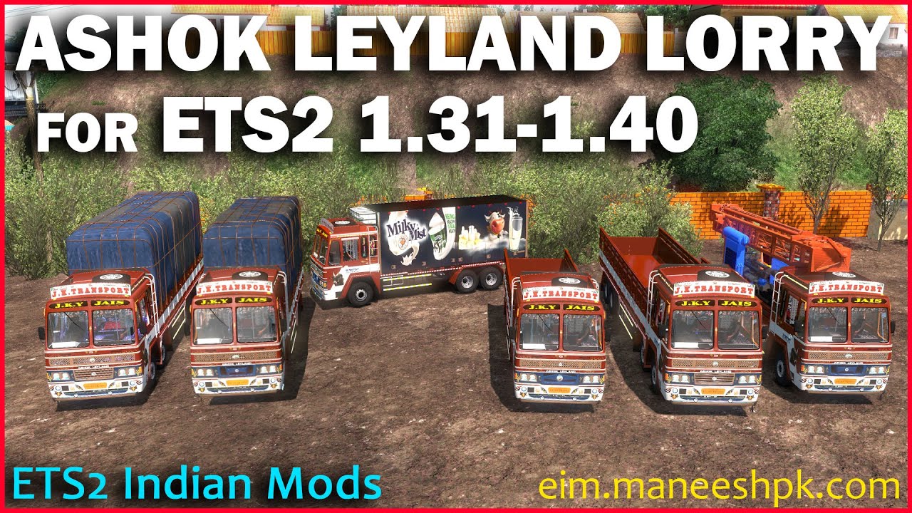 JK Ashok Leyland Truck/Lorry Mod | 1.31-1.40 | ETS2 Indian Truck Mod
