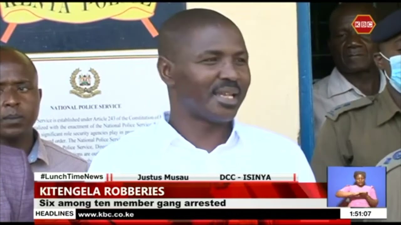 Six among ten member robbery gang arrested in Kitengela