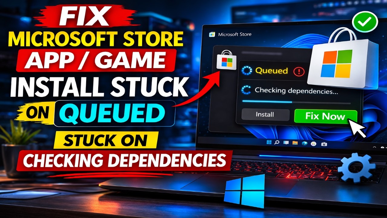 Fix Microsoft Store App/Game Install Stuck On Queued/Stuck On Checking Dependencies On Windows PC