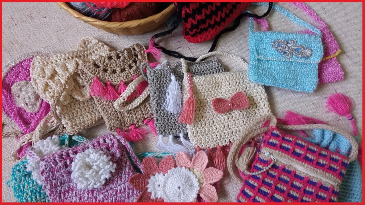 👜مشروع للسيدات مربح ومطلوب في السوق/حقائب او شنط الكروشيه للطفلات👜crochet mini bag for beginners
