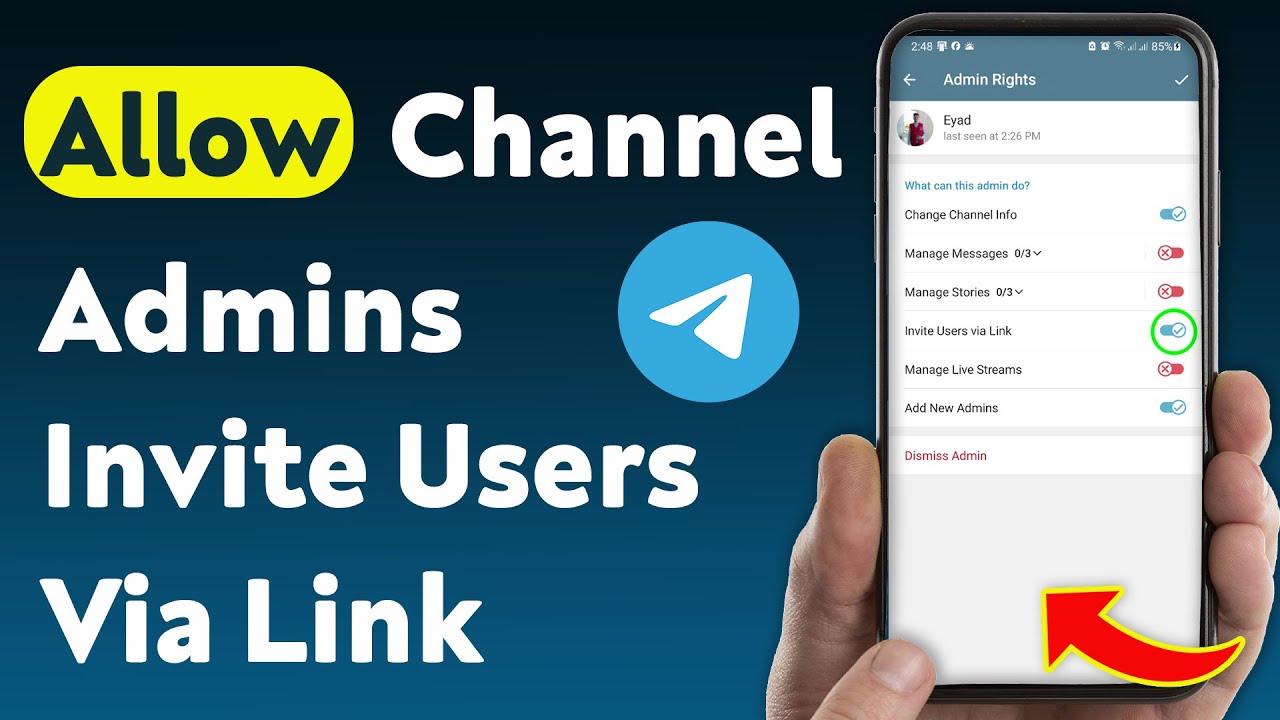How To Allow Channel Admins Invite Users Via Link on Telegram (Updated)
