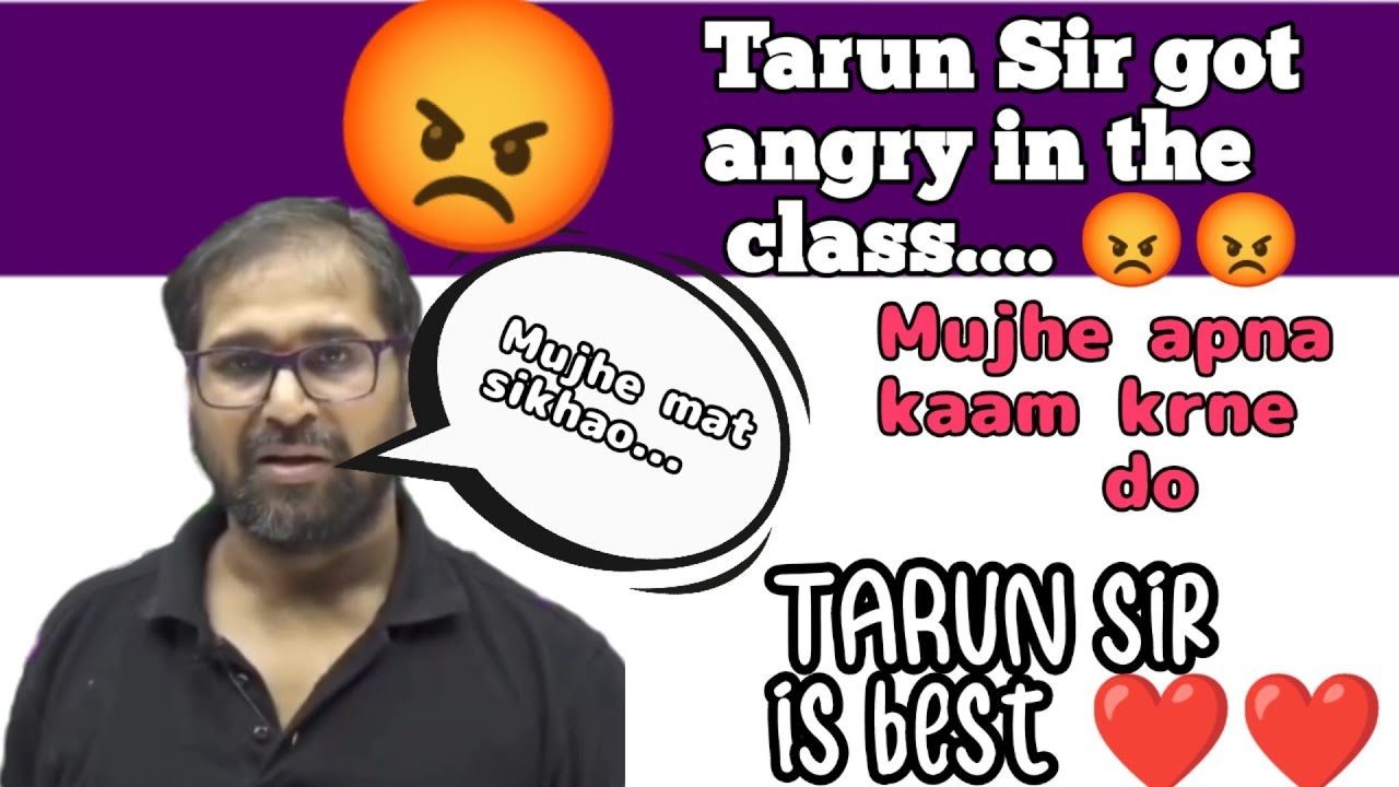 #Physicswallah Tarun sir angry moment || Tarun Sir got angry in the class #lakshiyans