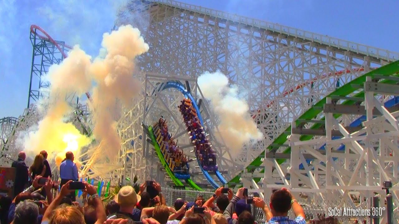 [HD] Twisted Colossus Grand Opening Fireworks Ceremony - Six Flags Magic Mountain