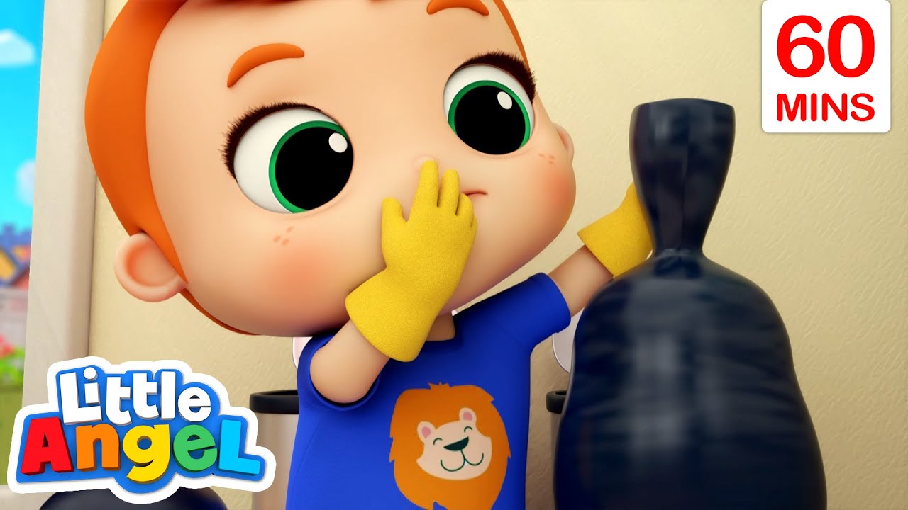 Everyone Helps Around The House | Little Angel - Kids Cartoons & Songs | Healthy Habits for kids