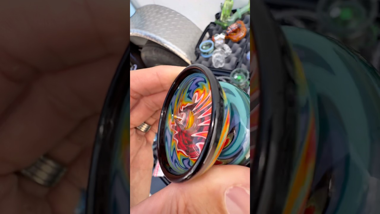 Rainbow WigWag Glass Yo-Yo! 🪀 🌈 #glass #glassartist #yoyo #fyp