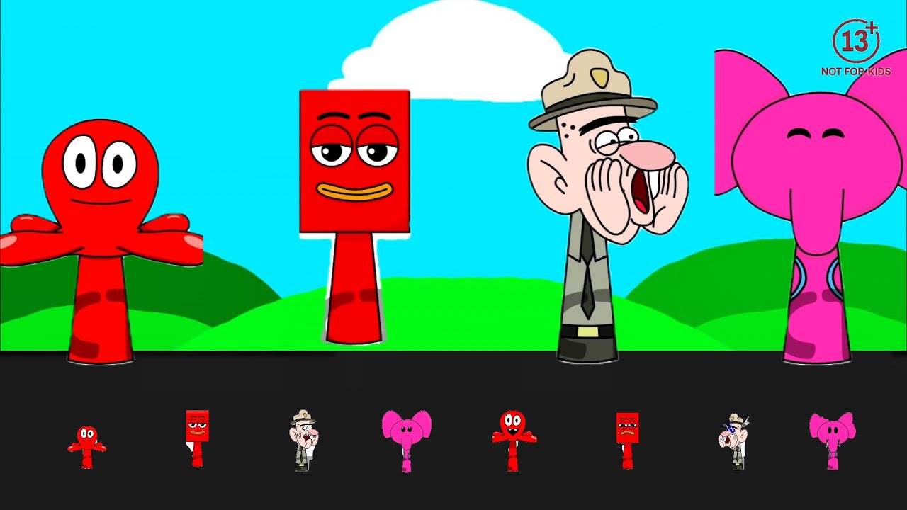 NEW SPRUNKI ! Sprunki OC: Fred, Regtangle, City Boy, Elly. | SprunkiZone