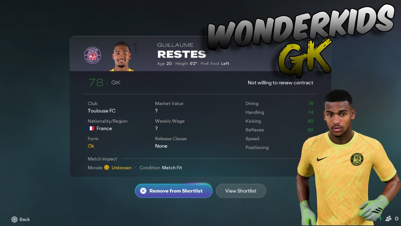 FC26: РЕЖИМ КАРЬЕРЫ WONDERKIDS - ВРАТАРЬ
