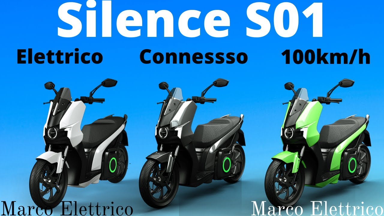 SILENCE S01. -Elettrico -Connesso -100 km/h  Lo scooter 125 equivalente, rivale della Super Soco CPX