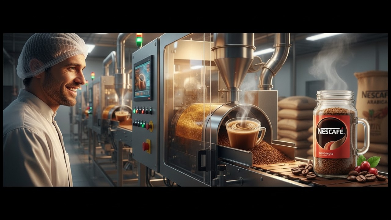 Quy Trình Sản Xuất  NesCaFe Trong Một Nhà Máy