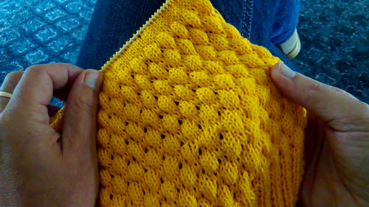 Bubbel Steek breien (Bubble Wrap Stitch)