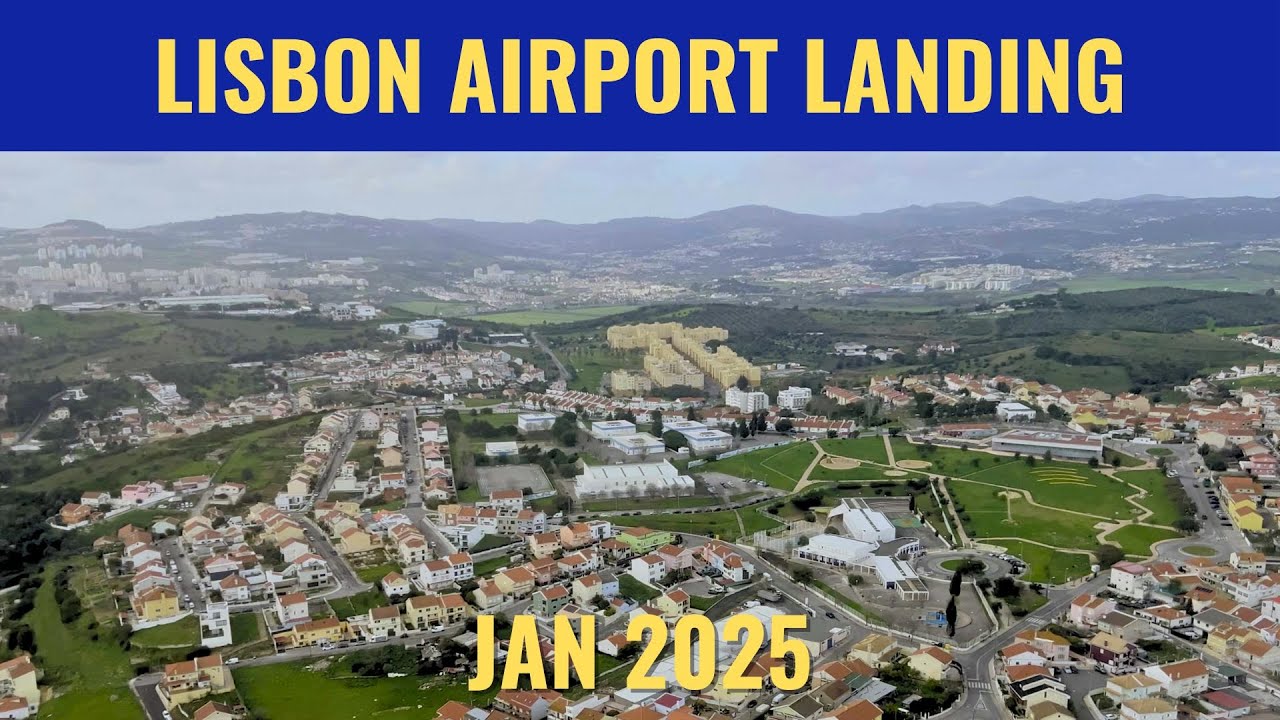 Landing at Lisbon (LIS) Airport Portugal January 2025 4K