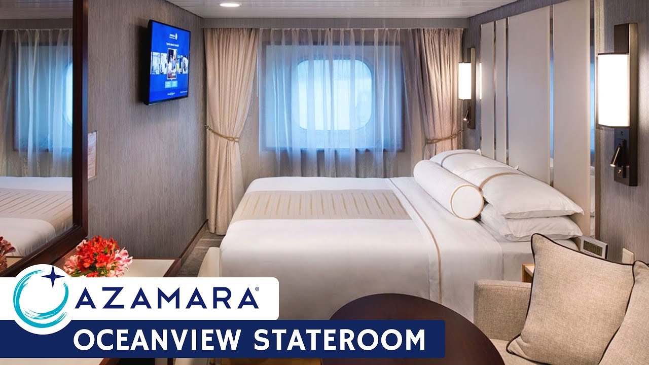 Azamara Onward | Oceanview Stateroom Tour & Review 4K | Azamara Club Cruises