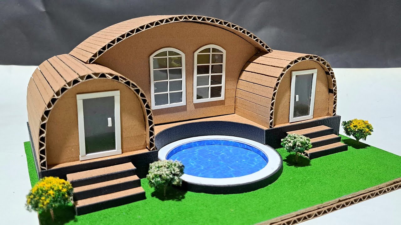MINIATUR RUMAH DARI KARDUS 
