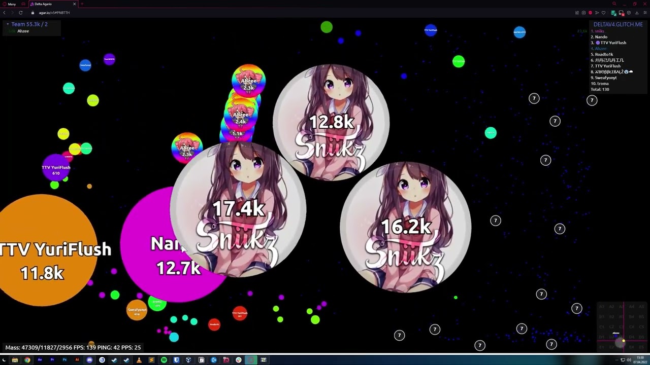 Agar.io - Ahzee & SniiKz Random Server Takeover #124