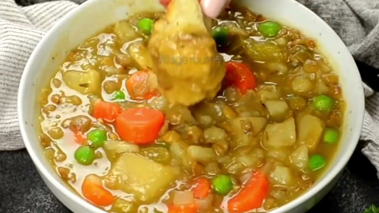 Vegan Winter Lentil Stew | village winter best recipe | village | village life | village routine
