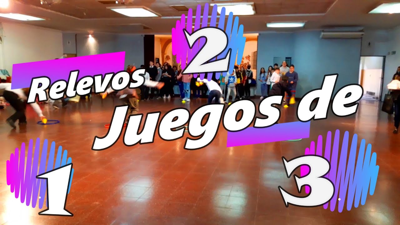 3 Juegos de Relevos, Con Aros y Conos | Día del estudiante