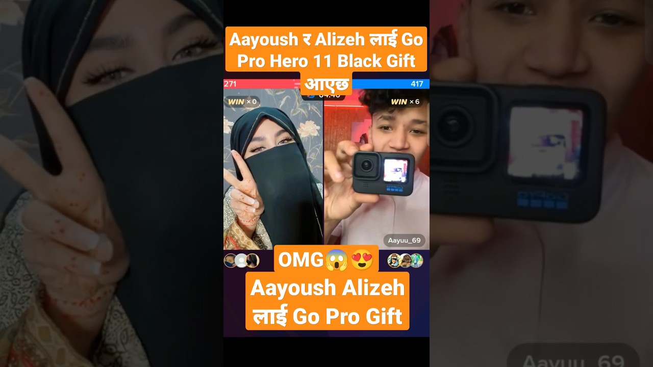 Aayoush र Alizeh लाई Go Pro Hero 11 Black #aayujanta #tiktok  #shorts