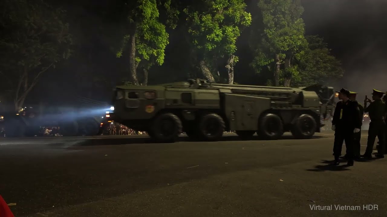 4K UHD | Hanoi Vietnam - Tanks & Military Vehicles in Vietnam’s A80 Parade Rehearsal