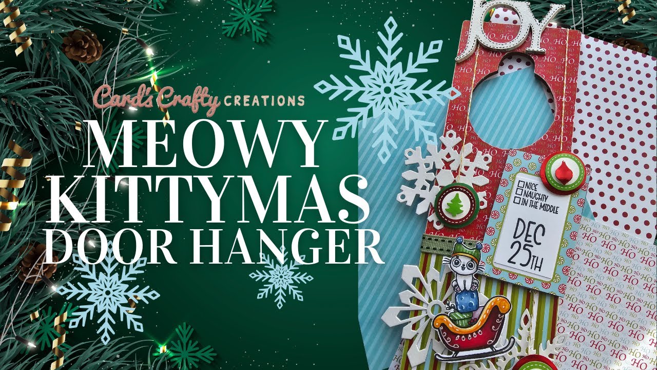 Рождественская дверная вешалка Meowy Kittmas