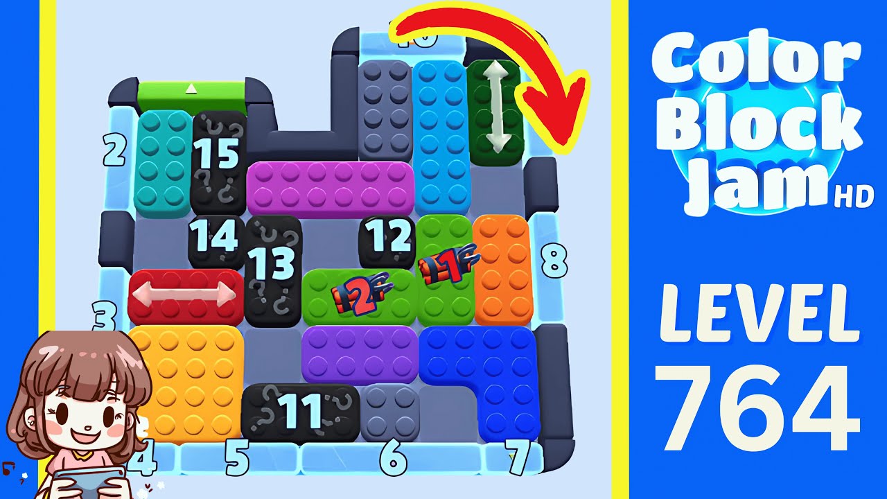 Color Block Jam Level 764 Solution Walkthrough