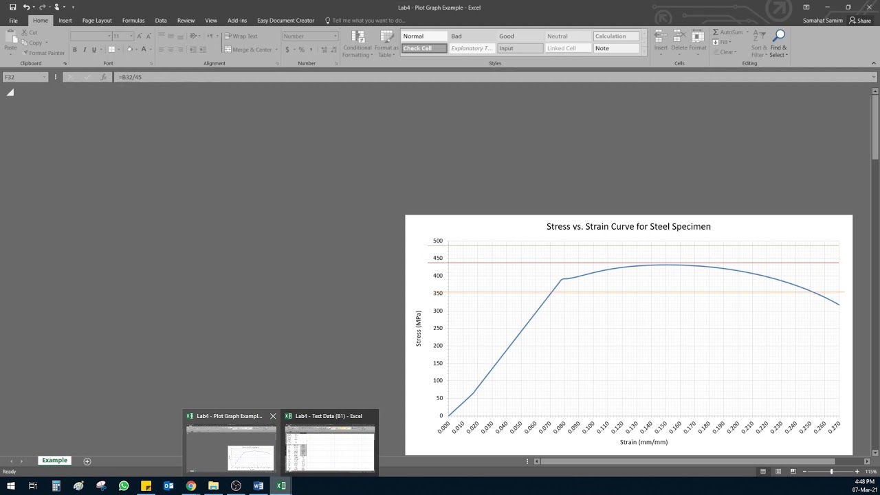 Tensile Testing - Report Explanation
