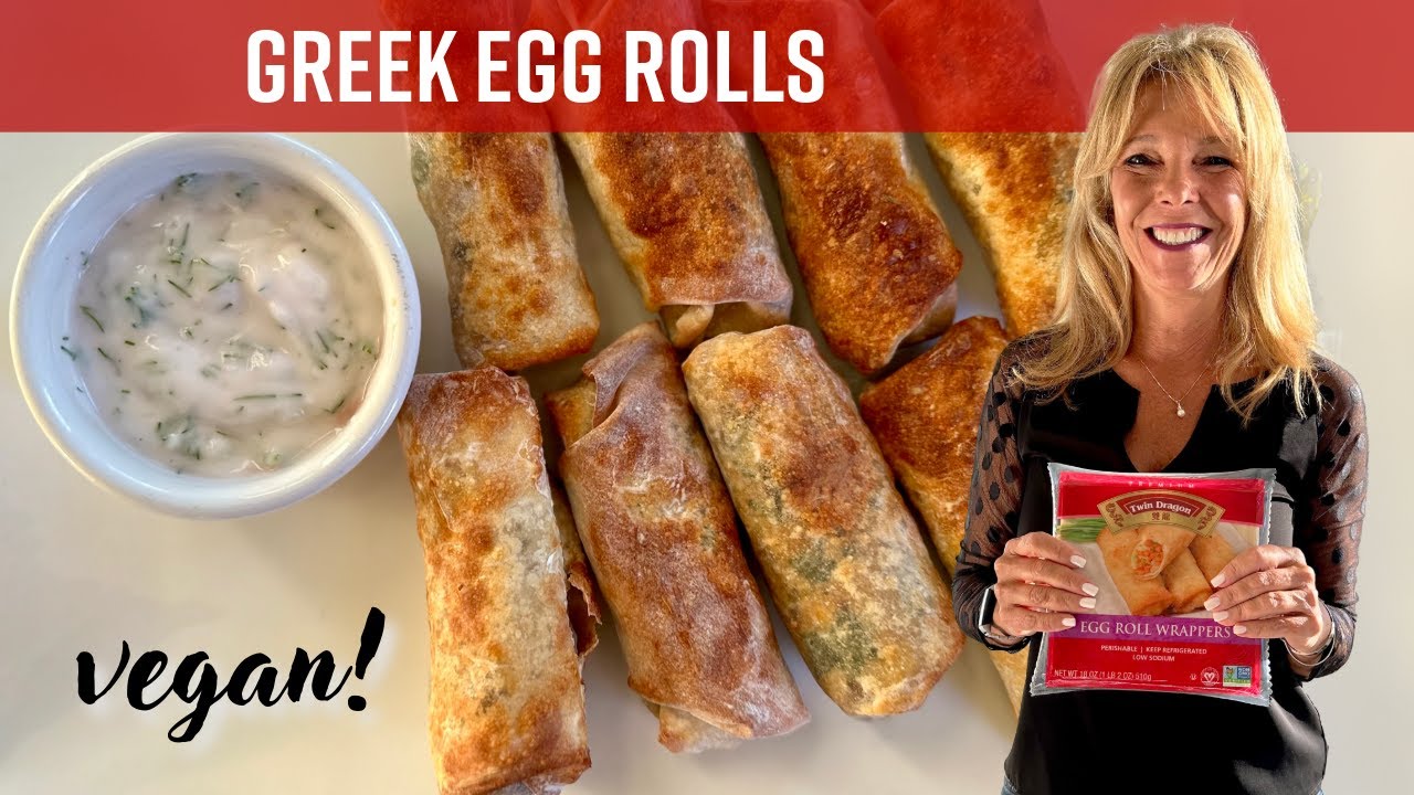 Vegan Greek Egg Rolls | Kathy's Vegan Kitchen