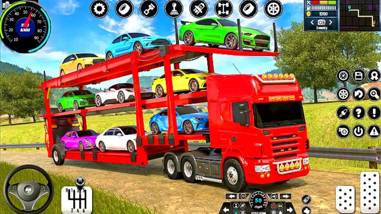 Car Transporter Truck Game 3D - Us Police Car Transporter Game Android Gameplay  #game