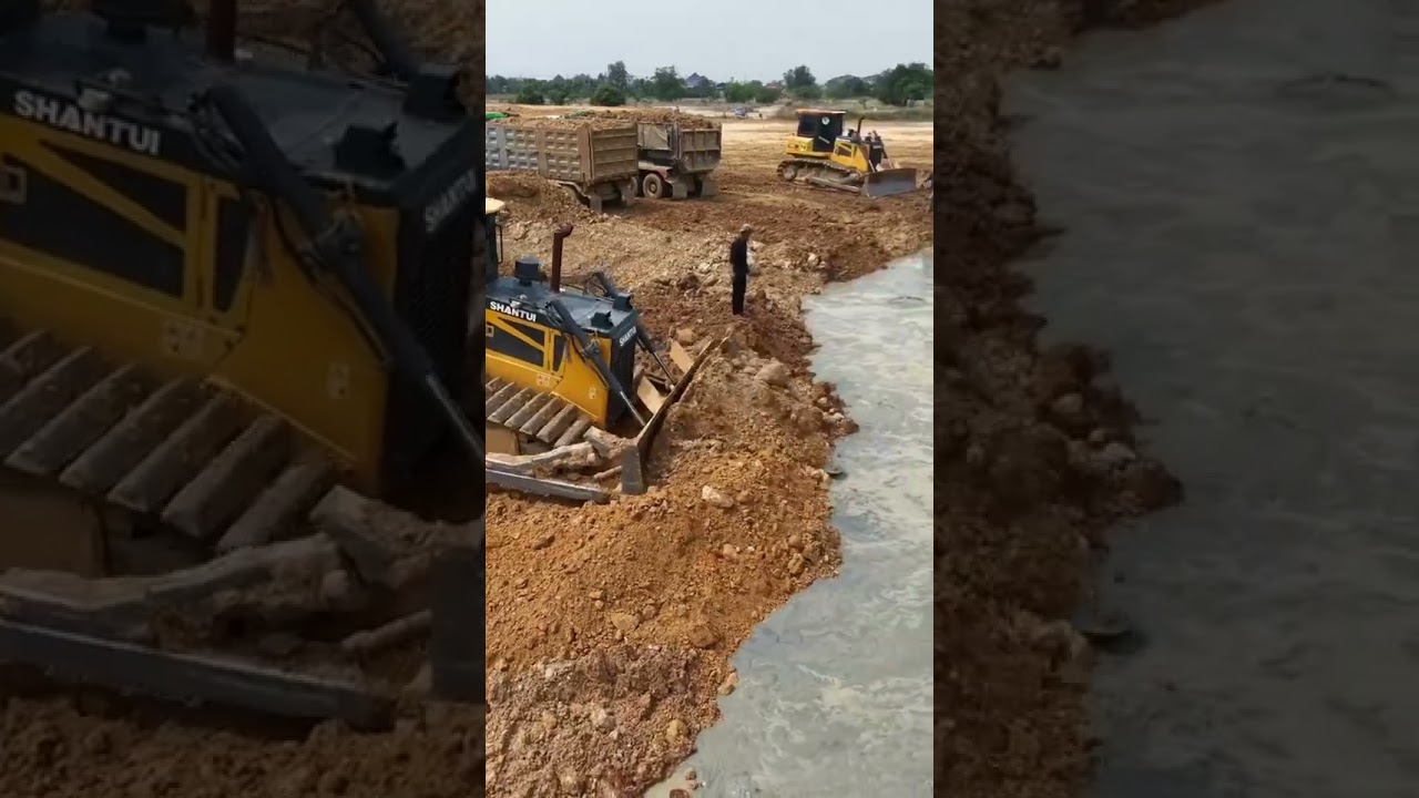 Amazing good job Bulldozers SHANTUI#automobile #bulldozerofficial #constructionequipment