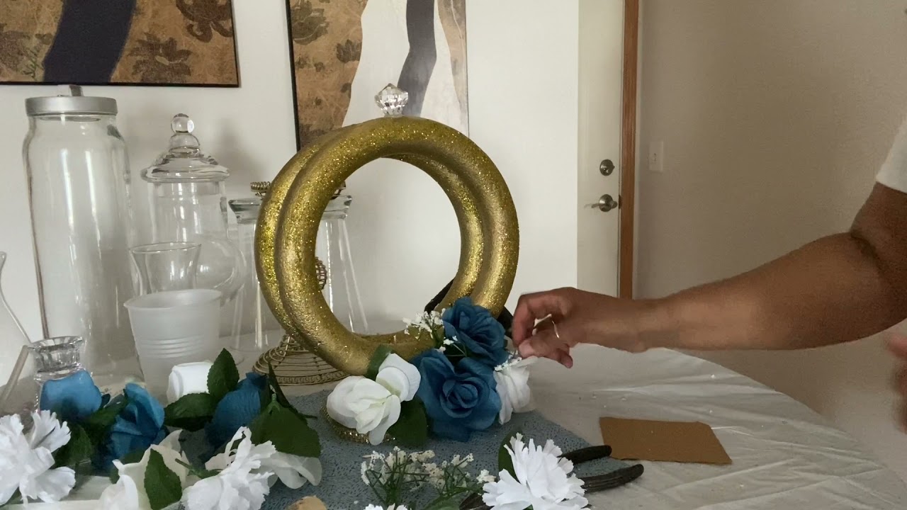 DIY Wedding Ring Centerpiece