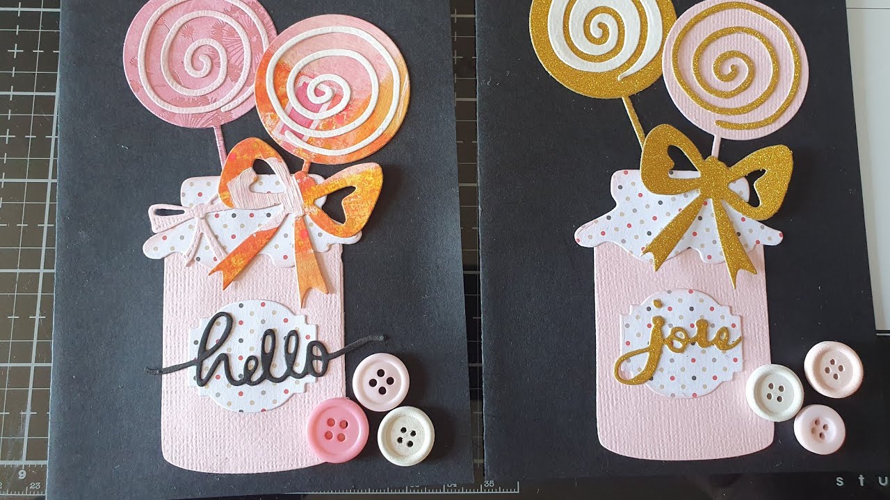CARTE LOLLIPOPS ( INLOVEARTS) et DIE ACTION