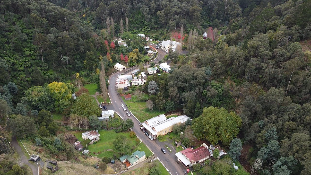 4K Virtual Walk - Walhalla with a trip on Walhalla Goldfields Railway [Relax Music]